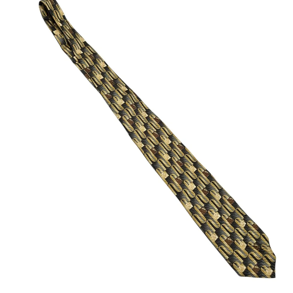 Altea Necktie Silk Geometric Patterned Dress Tie Made in‎ Italy